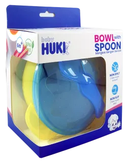 Baby Care Bowl Suction 6 bowl_w_spoon_kuning_tutup_biru__samping_copy