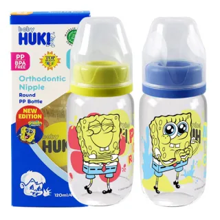 Botol Bayi Huki Btl PP BP Caracter A 120 ml - Edisi Sponge Bob 1 ci0331__edit