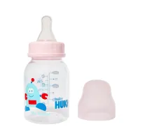 ROUND BOTTLE W REG NIPPLE 4 ROBOT Pink