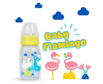 BOTOL PP SP ROUND 120 ML FLAMINGO 1