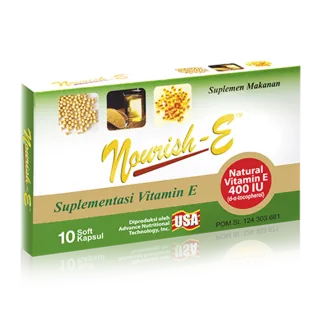 Perawatan Wajah NOURISH-E 400 IU SOFT CAPS @10 1 nourish_e_400_iu_10_soft_capsule